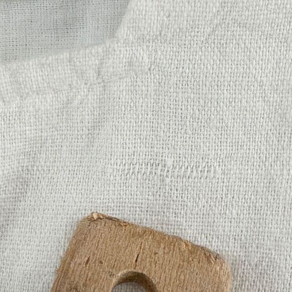 Roxy White Linen Blend Button Front Crop Tank Top Size M - Picture 5 of 14